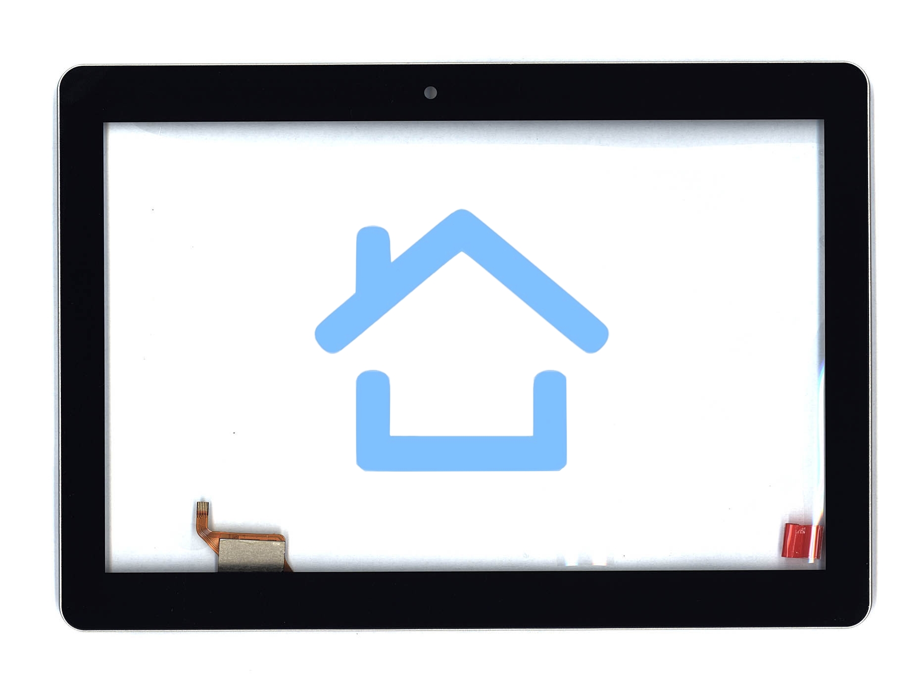 Сенсорное стекло (тачскрин) FCB0491-2015, черное с рамкой