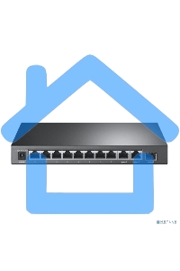 Настольный коммутатор TP-Link TL-SL1311P, 8 портов 10/100 Мбит/с с поддержкой PoE+, 2 гигабитных порта без поддержки PoE, 1 порт SFP, 802.3af/at, бюджет PoE — 65 Вт, стальной корпус