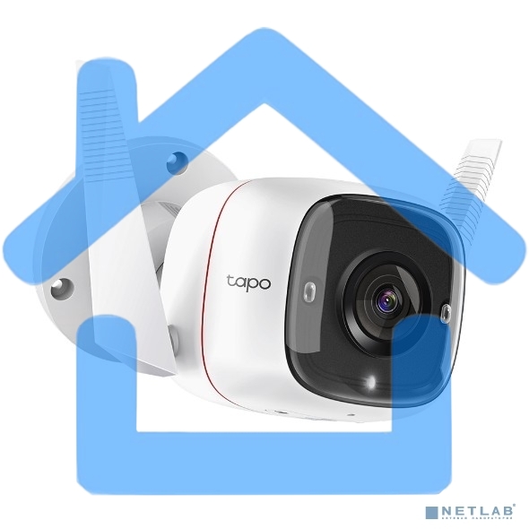 Видеокамера IP TP-Link Tapo C310 White 3MP indoor & outdoor IP camera, 30m Night Vision, IP66 dust & waterproof, Motion Detection and Notification, 2-way Audio, supports Micro SD card storage, easy setup with APP