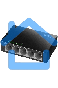 Коммутатор Cudy FS105 5-Port 10/100 Mbps Desktop Switch, 5 10/100M RJ45 Ports, Loop Detection, Metal Case, Power Saving, Plug & Play