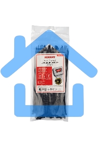 Хомут-стяжкa нейлоновая с тройным замком Rexant 200x3,6 мм, черная, упаковка 100 шт.