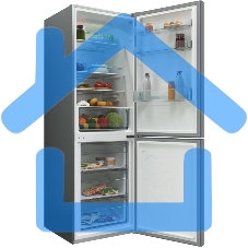 Холодильник Candy CCRN 6180S серебро двухкамерный 227/106л морозилка снизу, No Frost