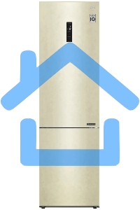 Холодильник LG GA-B509CESL бежевый глянцевый двухкамерный 277/107л морозилка снизу, No Frost