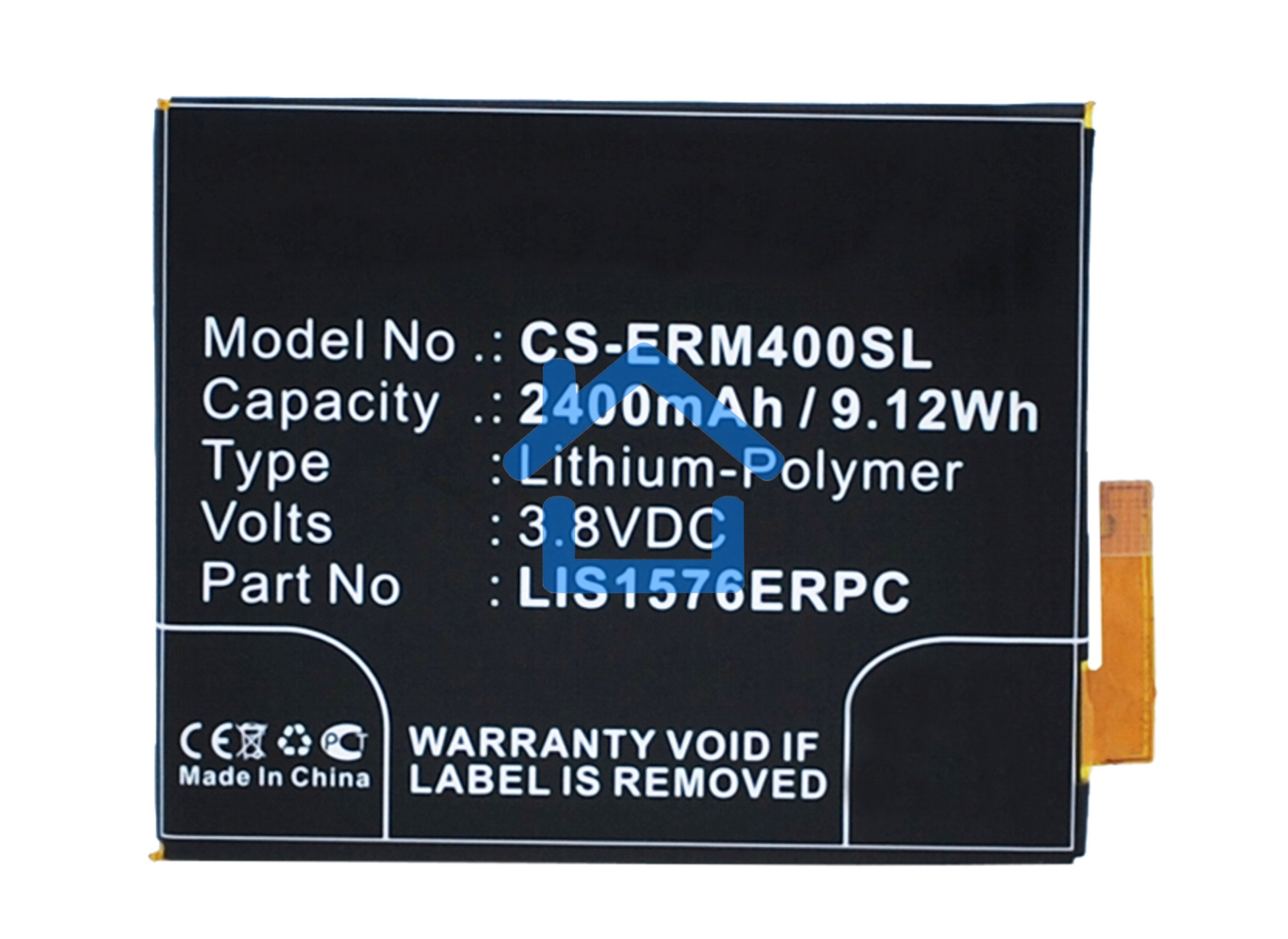 Аккумулятор CameronSino CS-ERM400SL LIS1576ERPC для Sony Xperia M4 Aqua E2303 3.8V / 2400mAh / 9.12Wh