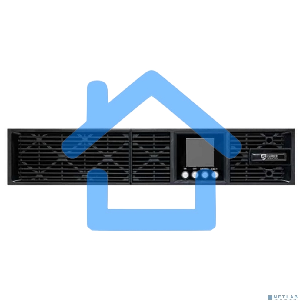 Источник бесперебойного питания UPS Сайбер Электро ЭКСПЕРТ-II-2000Р Онлайн, Стойка/Напольный 2000ВА/2000Вт. USB/RS-232/SNMP Slot/EPO/RJ-11/RJ-45 (8 IEC С13) (12В /9А·ч. х 4) 2U