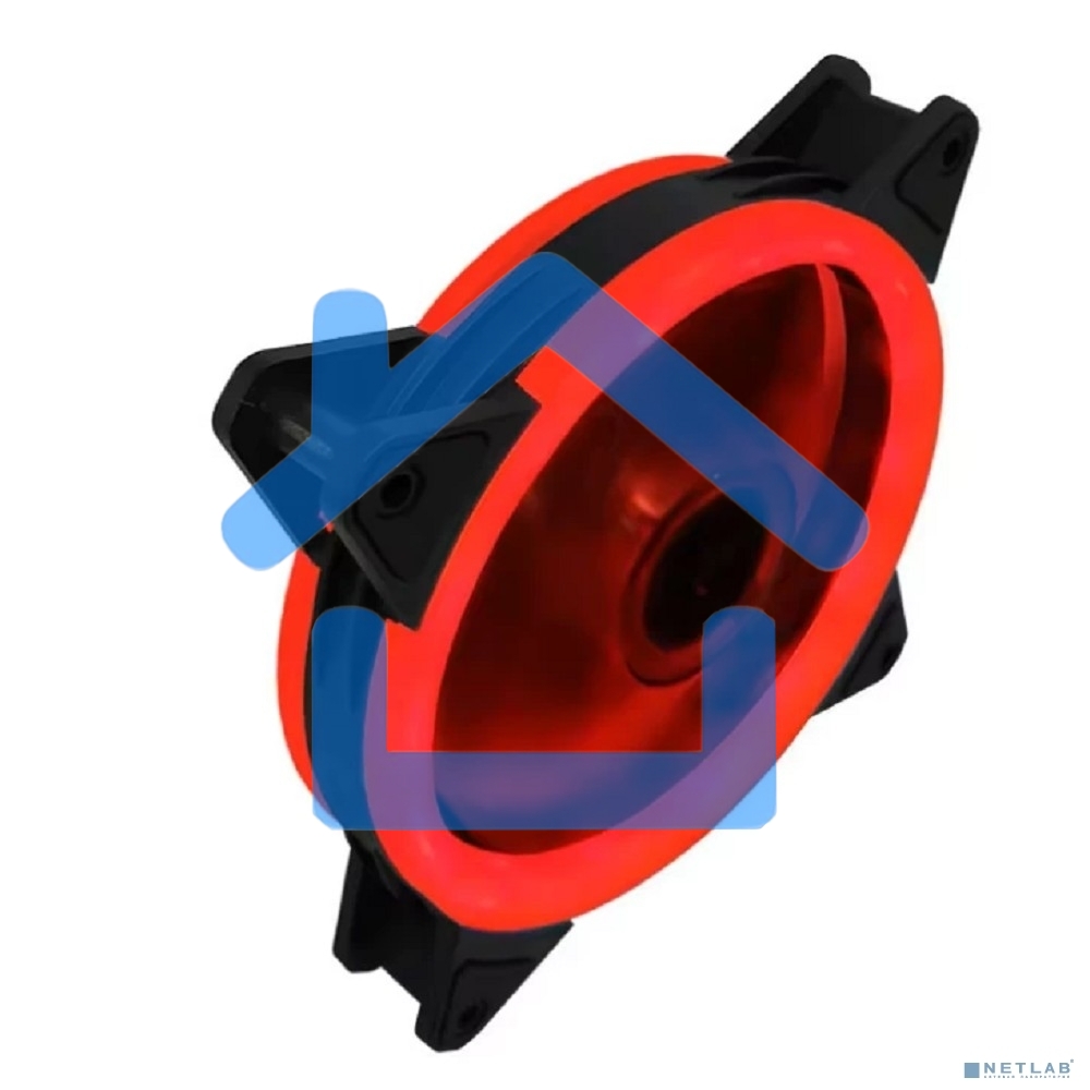 Вентилятор для корпуса Gembird D12025S12L-R черный, 120 мм, 1200 об/мин, 20.5 дБ, 3 pin