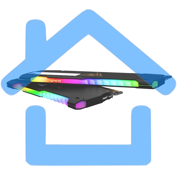 Оперативная память Patriot Viper Steel, DDR4, 64Gb (2x32Gb), 3200MHz, CL18, DIMM, с радиатором, RGB, черный