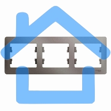 Рамка 3-м Glossa горизонт. платина SchE GSL001203