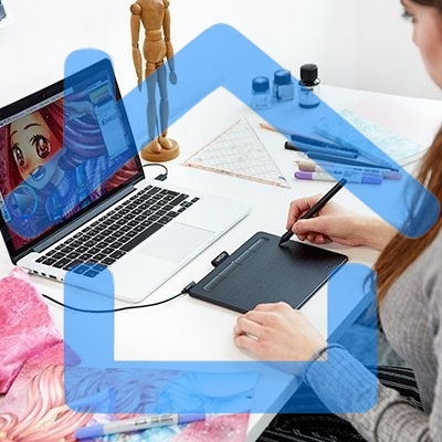 Планшет для рисования Wacom Intuos S CTL-4100K-N USB черный