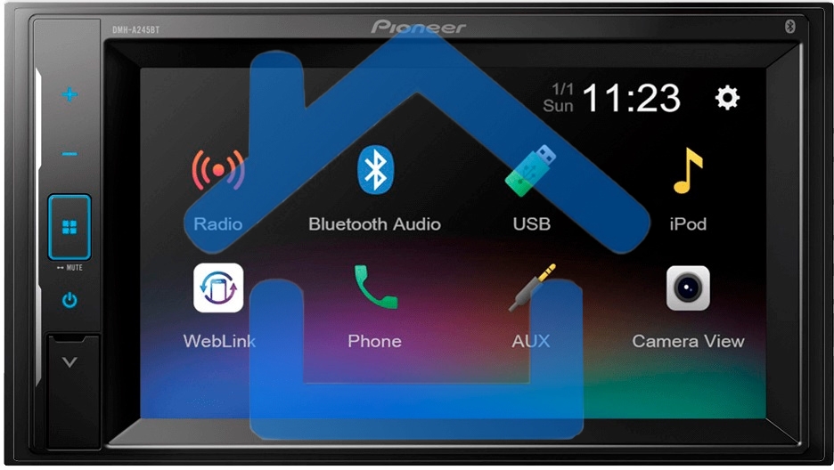 Автомагнитола Pioneer DMH-A245BT 2DIN 4x50Вт