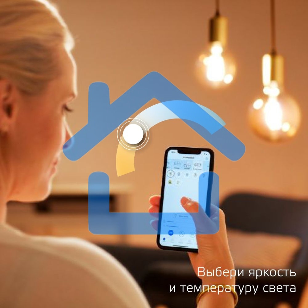 Лампа светодиодная филаментная Gauss Smart Home DIM+CCT E14 CF35 4,5 Вт 2000-6500 К 1/10/40