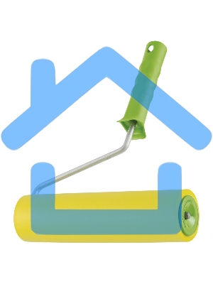 Валик прижимной резиновый с ручкой, 240 мм, D ручки - 8 мм Сибртех