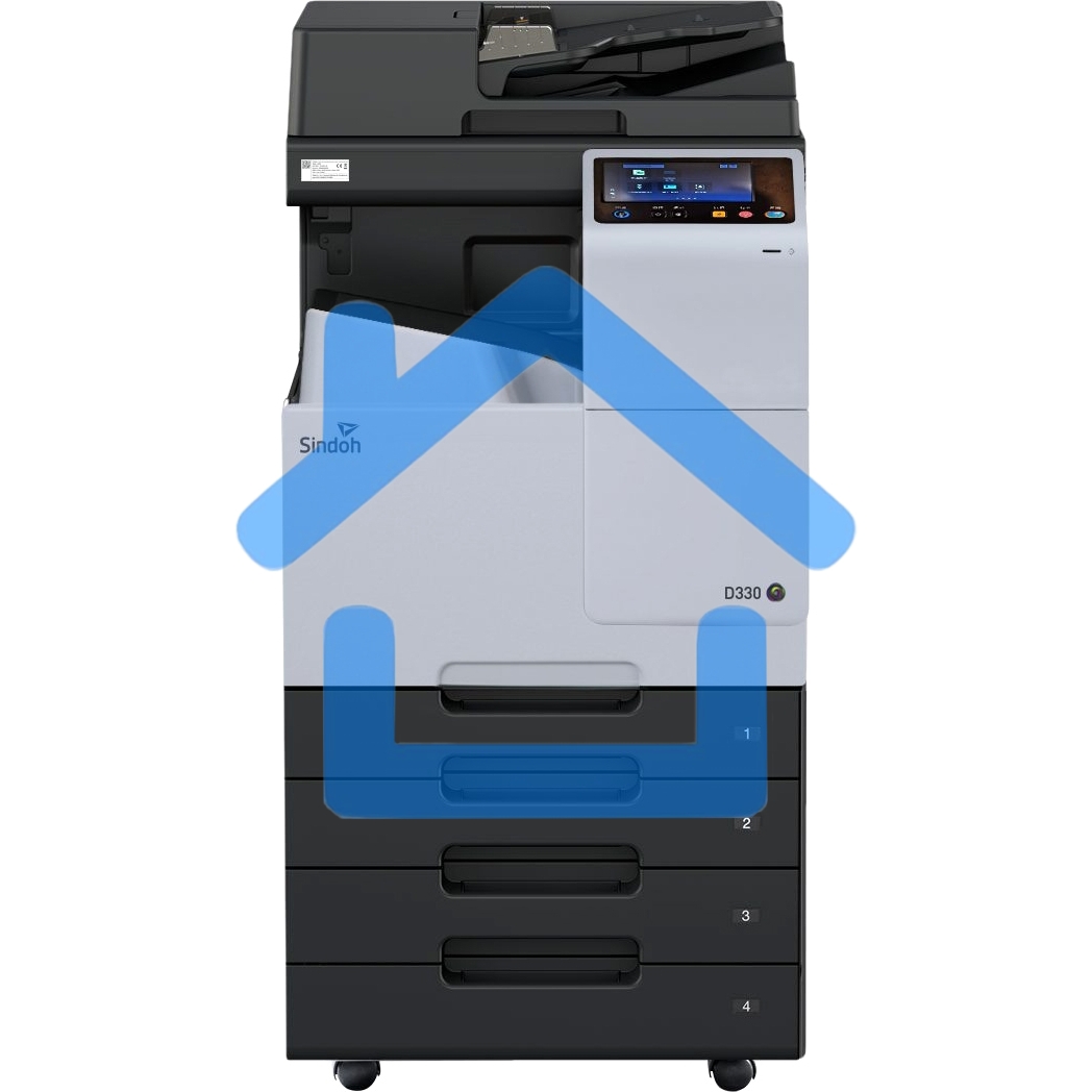 МФУ лазерное Sindoh D330e, А3, цветной, печ. до 22 стр/мин, скан. до 55 стр/мин., 1800 x 600 dpi (печать) 600 x 600 dpi (скан.), Ethernet, USB