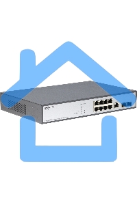 Коммутатор Managed L2 Switch 8x1000Base-T, 2x1000Base-X SFP, RJ45 Console, 19