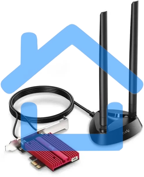 Сетевой адаптер Wi-Fi + Bluetooth Cudy WE4000 АХ5400 PCI Express (ант.внеш.съем) 1ант.