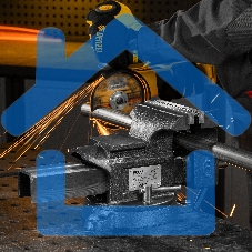 Тиски слесарные Denzel BVH-150 150 мм, поворотные, стальная направляющая, с наковальней