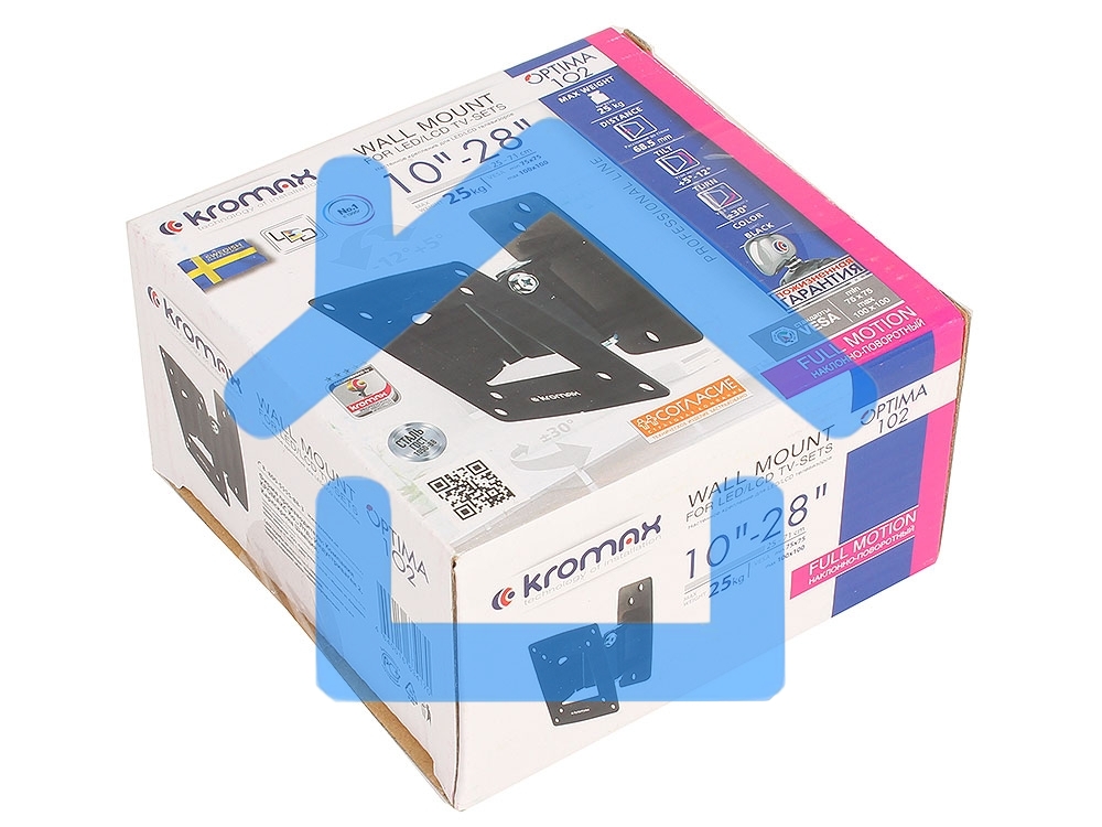 Кронштейн Kromax OPTIMA-102 черный, 10