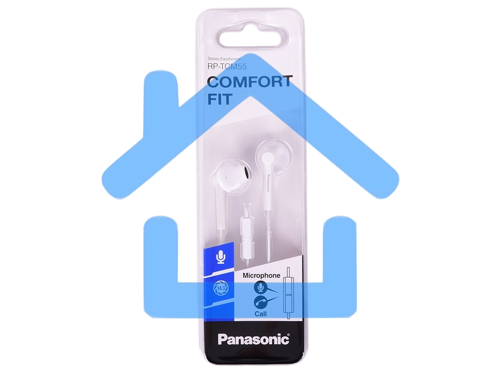 Наушники Panasonic RP-TCM55GC-W внутриканальные 10-24000Гц 1.2м 3.5мм 109дБ микрофон белые