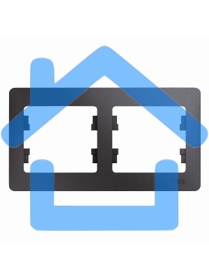 Рамка 2-м Glossa горизонт. графит SchE GSL001302