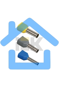 Наконечник-гильза изол. НГИ2 1.5-12 кр. (уп.100шт) ИЭК UTE10-D2-6-100