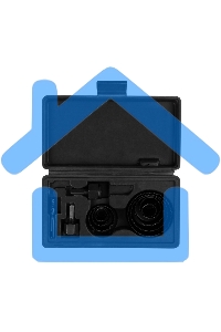 Набор коронок по дереву (19, 22, 28, 32, 38, 44, 54, 64 мм) 2 держателя с ключом Kranz