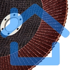 Круг лепестковый торцевой КЛТ-1, зернистость Р 80, 180 х 22,2 мм Россия