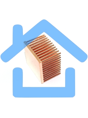 Медный радиатор 32х32х20 мм