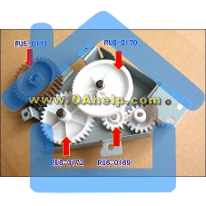 Узел привода печи (колебательный узел) HP LJ P4014/P4015/P4515 RC2-2432/RC2-2423 OEM