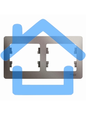 Рамка 2-м Glossa горизонт. платина SchE GSL001202