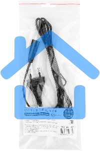 Кабель питания для ноутбуков, аудио/видео техники Cablexpert/Gembird PC-184/2-1.8М, 1.8м, 2-pin, черный, пакет