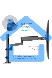 Кронштейн (держатель) ONKRON G140 для двух мониторов 13