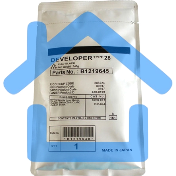Расходные материалы Ricoh 888224 Девелопер тип 28 Ricoh 201X/202X/3025/3030/1500/1900/1600/2000/25XX/3010/3350/2851/3351/2352/2852/3352/2553/3053/3353, (60000стр)