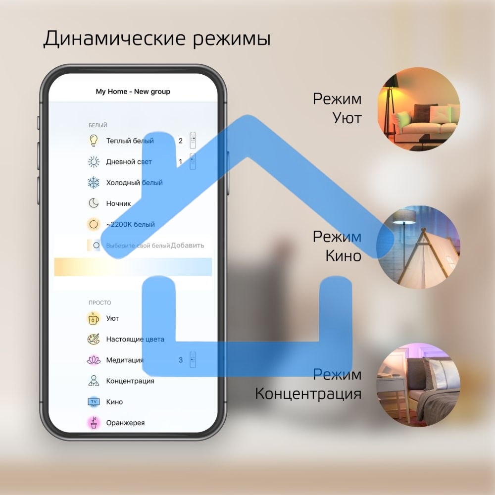 Лампа светодиодная филаментная Gauss Smart Home DIM+CCT E14 CF35 4,5 Вт 2000-6500 К 1/10/40
