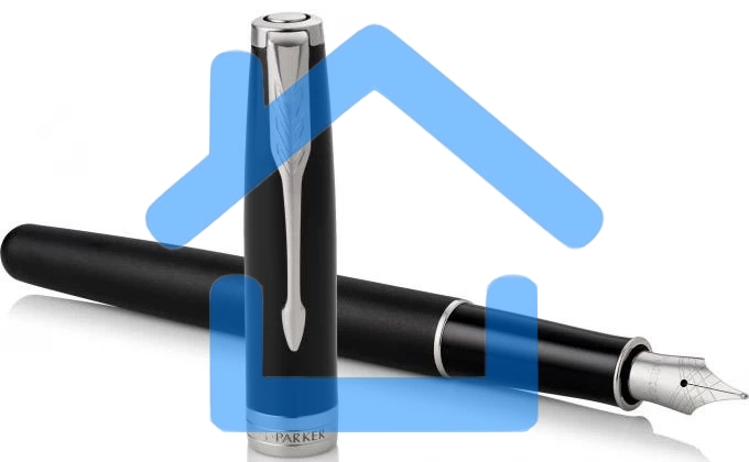 Ручка перьевая Parker Sonnet Core F529 (CW1931521) Matte Black CT F сталь нержавеющая, подарочная коробка