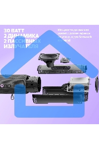 Умная колонка Yandex Стрит Алиса черный 30W 2.0 BT/Wi-Fi 10м 3300mAh (YNDX-00030BLK)