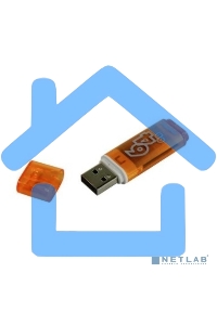 Флешка USB Smartbuy Glossy series Orange (SB64 GbGS-Or), 64 Gb, USB 2.0, R/W 25/15, оранжевый