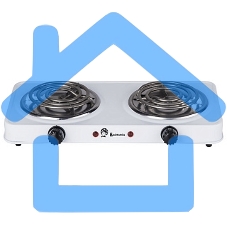 Плитка электрическая ВАСИЛИСА ВА-902 спираль двухконфорочная белая (6)