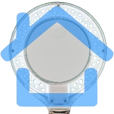 Лупа настольная 3D+12D Rexant с подсветкой 60 LED, белая