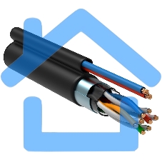 Кабель информационный ITK LC3-C5E04-379 кат.5е F/UTP общий экран 2X2X24AWG LDPE внешний 305м черный