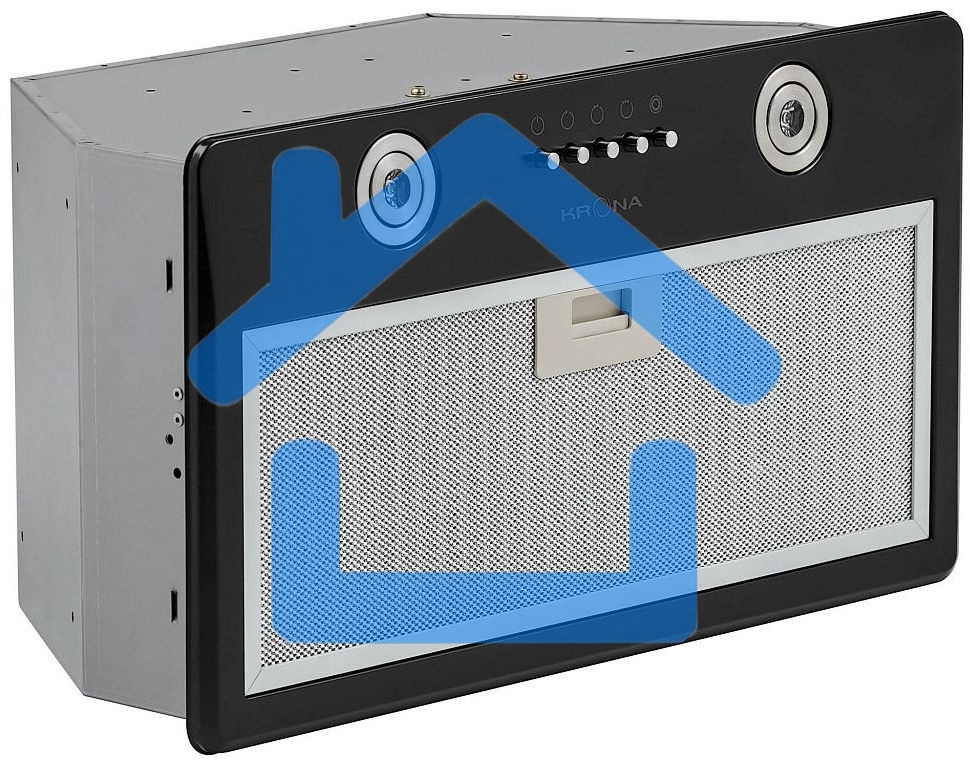 Вытяжка встраиваемая KRONA Runa 600 PB черный, 60 см, 845 куб. м/ч, 53 дБ