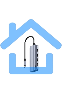 Концентратор USB-C Cudy UH500, 1 USB-C 3.0, 1x 4K@30Hz HDMI Port, 1x 100W USB-C port for PD Charging, 4x USB-A (UH500)