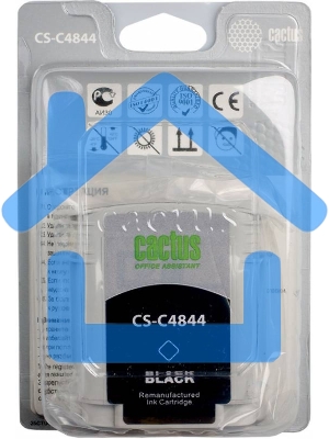 Картридж струйный Cactus CS-C4844 черный (72 мл) для №10 HP 2000/2500/1000/1100/1200
