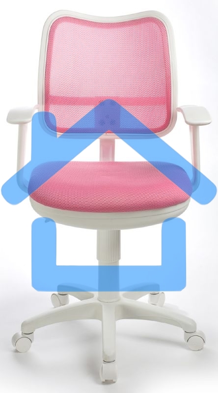 Кресло компьютерное Бюрократ CH-W797/PK/TW-13A TW-13A розовый, спинка сетка, сиденье розовый, колеса белый/розовый, пластик белый