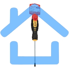 Отвертка крестовая PH 1х100мм двухкомпонентная рукоятка Rexant 12-4727