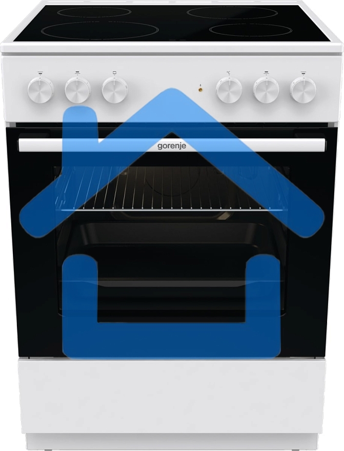 Плита электрическая Gorenje GEC6A11WG белый, конфорок 4 шт, духовка 65 л, 60 см x 85 см x 60 см
