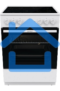 Плита электрическая Gorenje GEC6A11WG белый, конфорок 4 шт, духовка 65 л, 60 см x 85 см x 60 см
