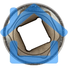 Головка торцевая Matrix, 22 мм, 6-гранная, CrV, под квадрат 1/2