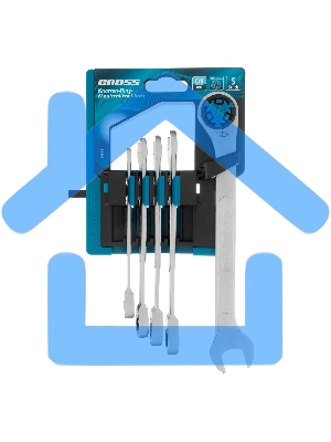 Набор ключей комбинированных трещоточных, СRV, 5 шт. 8- 17 мм Gross