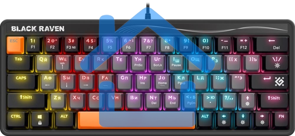 Клавиатура Defender MECHANICAL BLK RAVEN GK-417 RU RGb