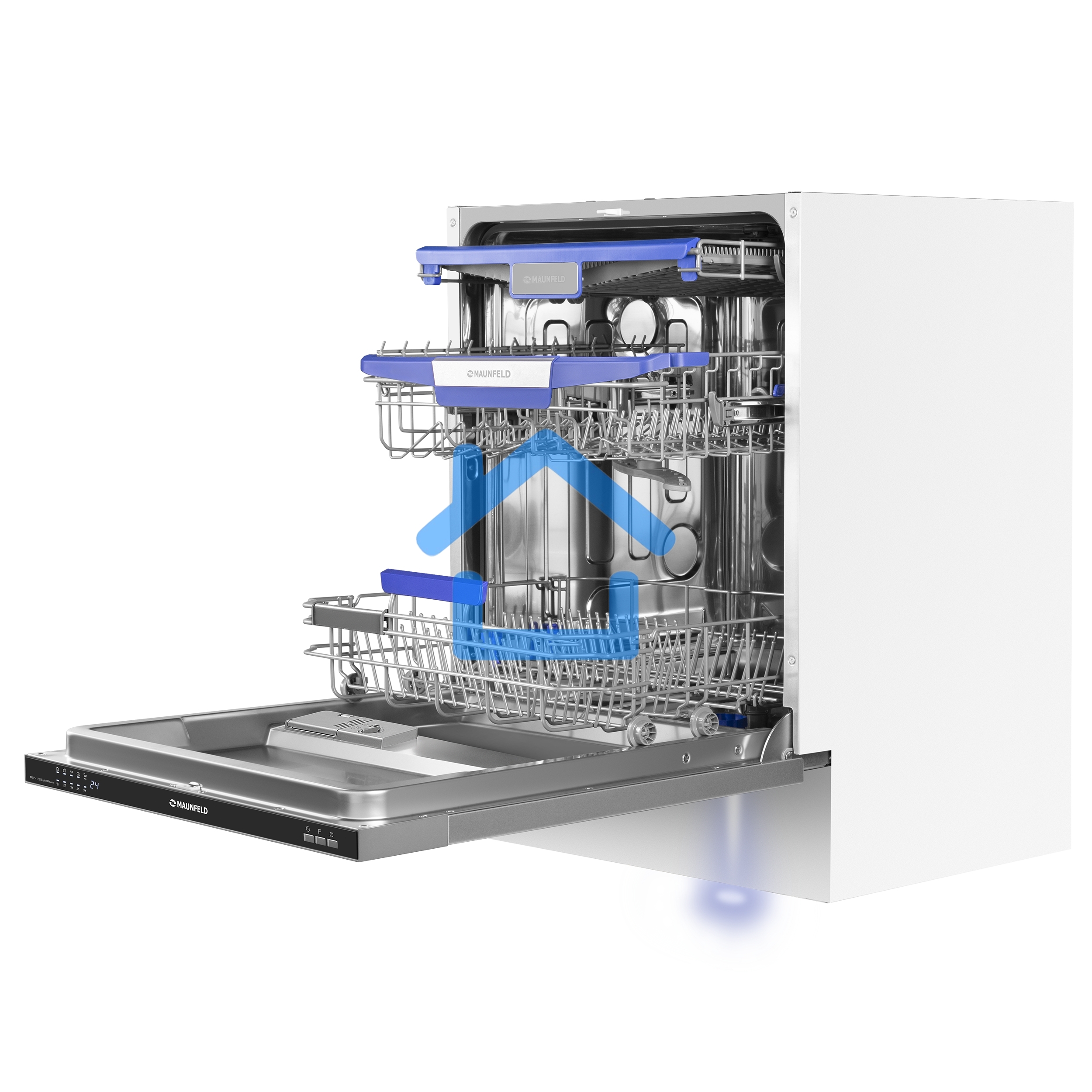Встраиваемая посудомоечная машина Maunfeld MLP-123I, черный, 59.8 см, 14 компл., 49 дБ, класс A++
